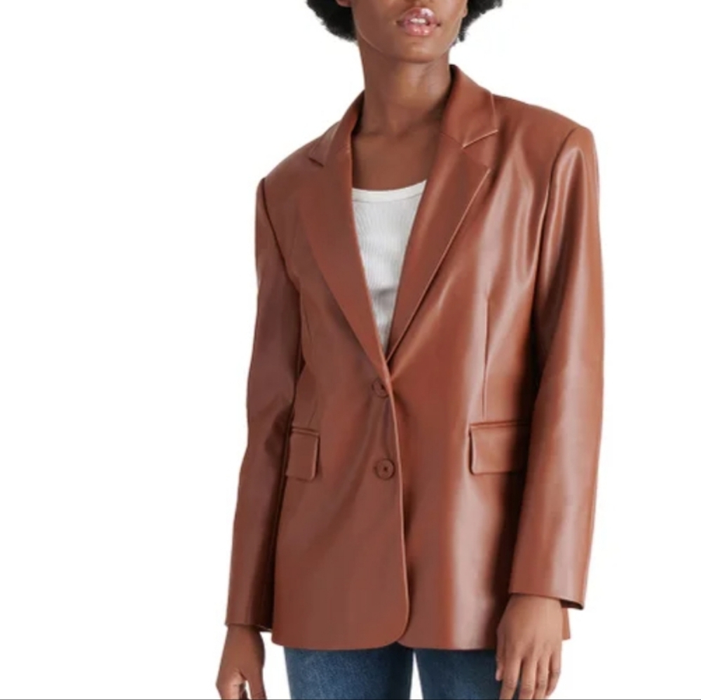 Steve Madden Ladies' Faux Leather Blazer , nwt